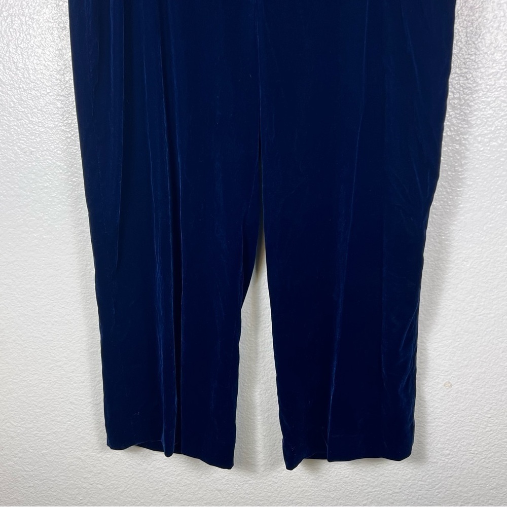 Theory Velvet Relax Straight Leg Blueberry Color Women’s Pants Size 14 - Picture 6 of 14